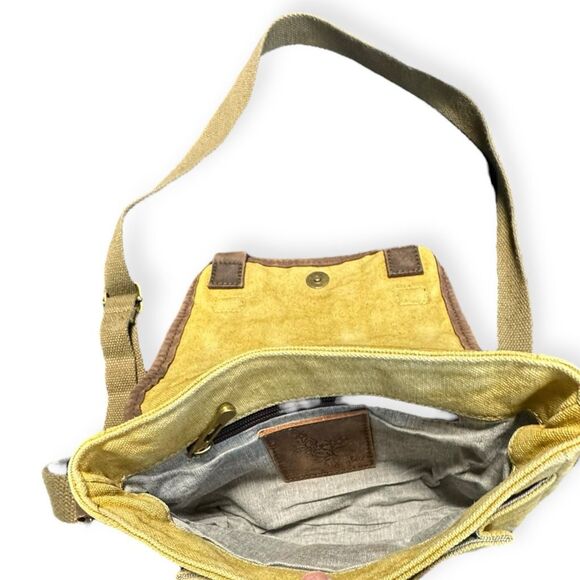 SELINA VAUGHAN STUDIOS Women’s Yellow Patchwork Cottagecore Crossbody Purse Bag - Picture 3 of 8